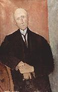 Amedeo Modigliani Sitzender Mann vor orangem Hintergrund Germany oil painting artist
